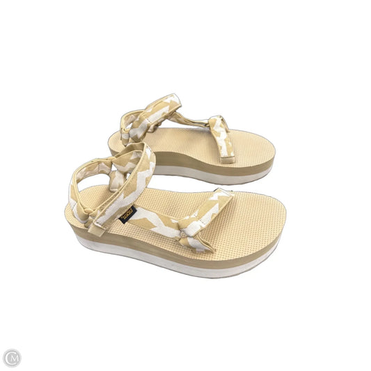 Sandals Flats By Teva In Beige, Size: 10