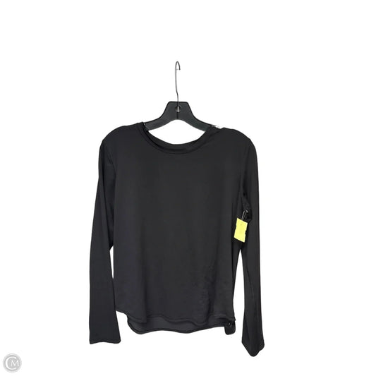Athletic Top Long Sleeve Collar By Lululemon In Black, Size: S