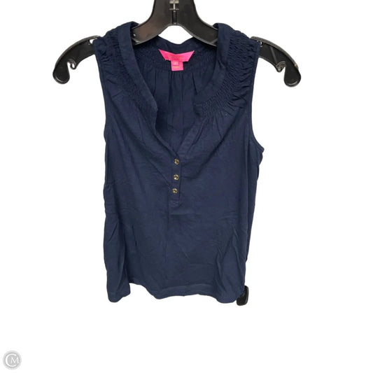 Top Sleeveless Designer By Lilly Pulitzer In Navy, Size: Xs