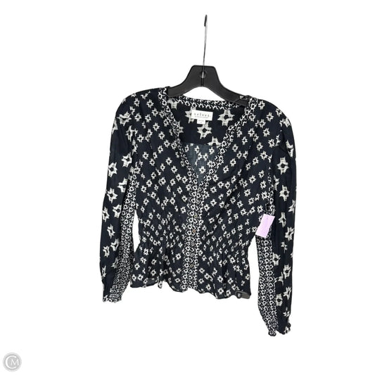 Top Long Sleeve By Velvet In Navy, Size: S