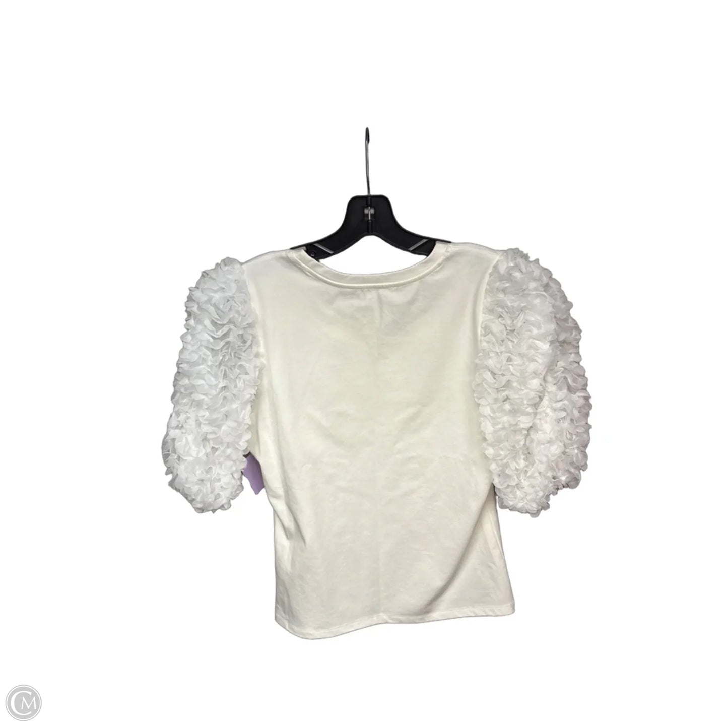 Top Short Sleeve By Flat White In White, Size: S