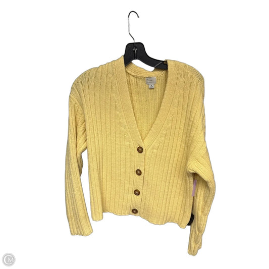 Sweater Cardigan By A New Day In Yellow, Size: M