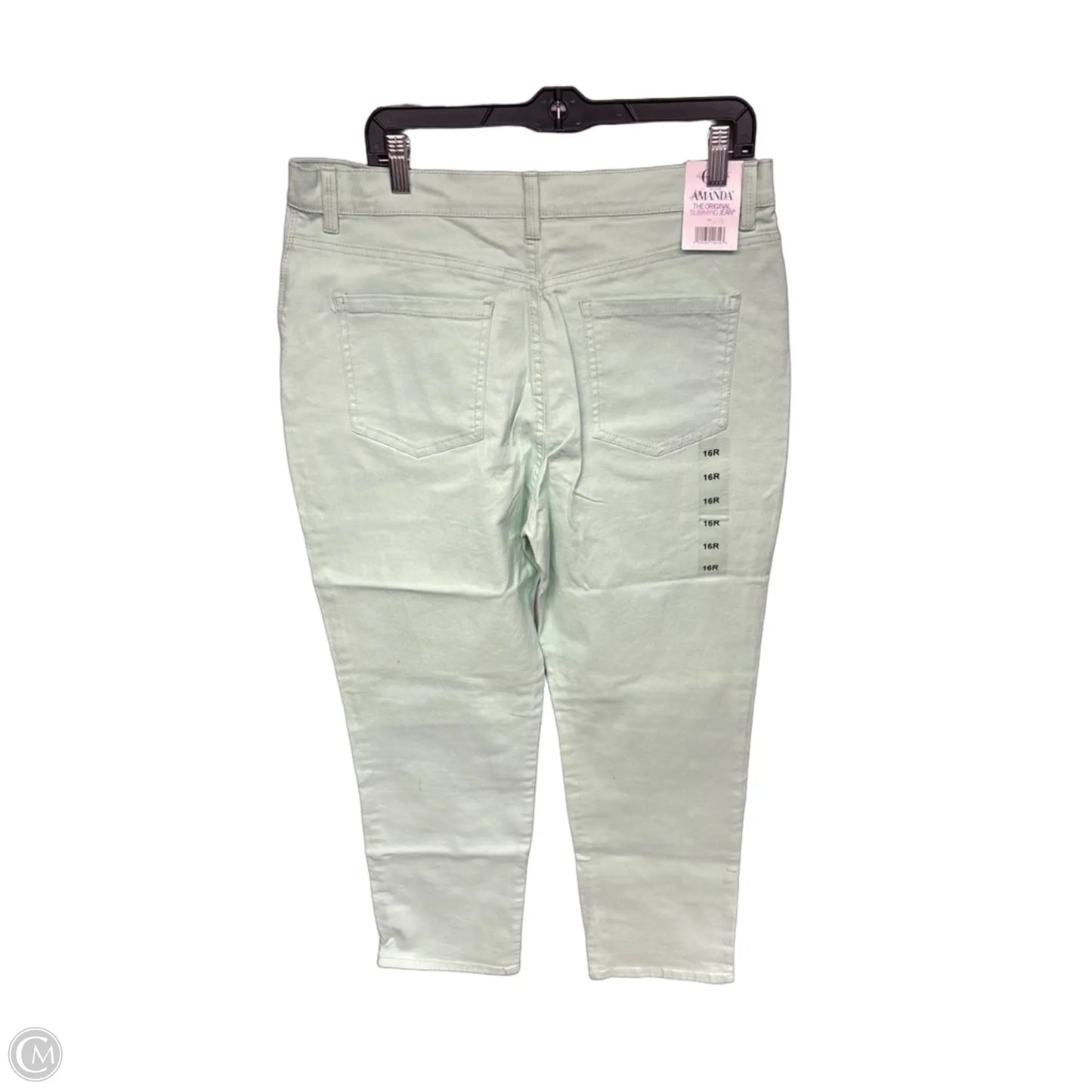 Jeans Straight By Gloria Vanderbilt In Green, Size: 16
