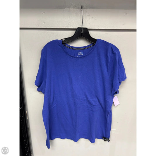 Top Short Sleeve By Croft And Barrow In Blue, Size: Xxl