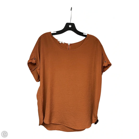 Top Short Sleeve By Maurices In Orange, Size: L