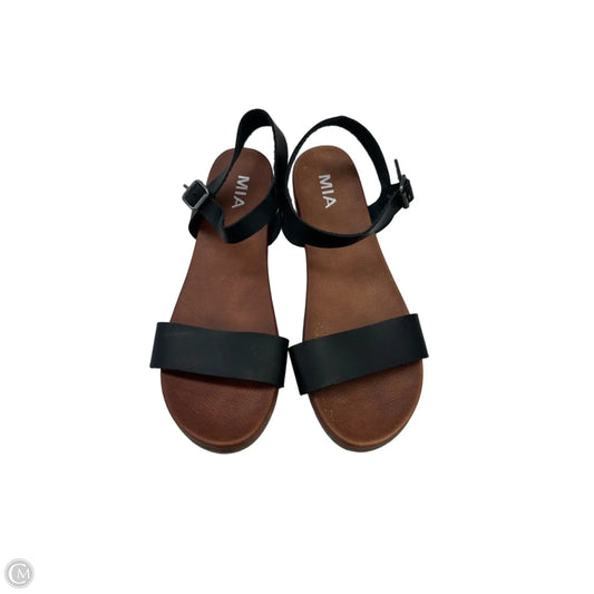 Sandals Flats By Mia In Black, Size: 9