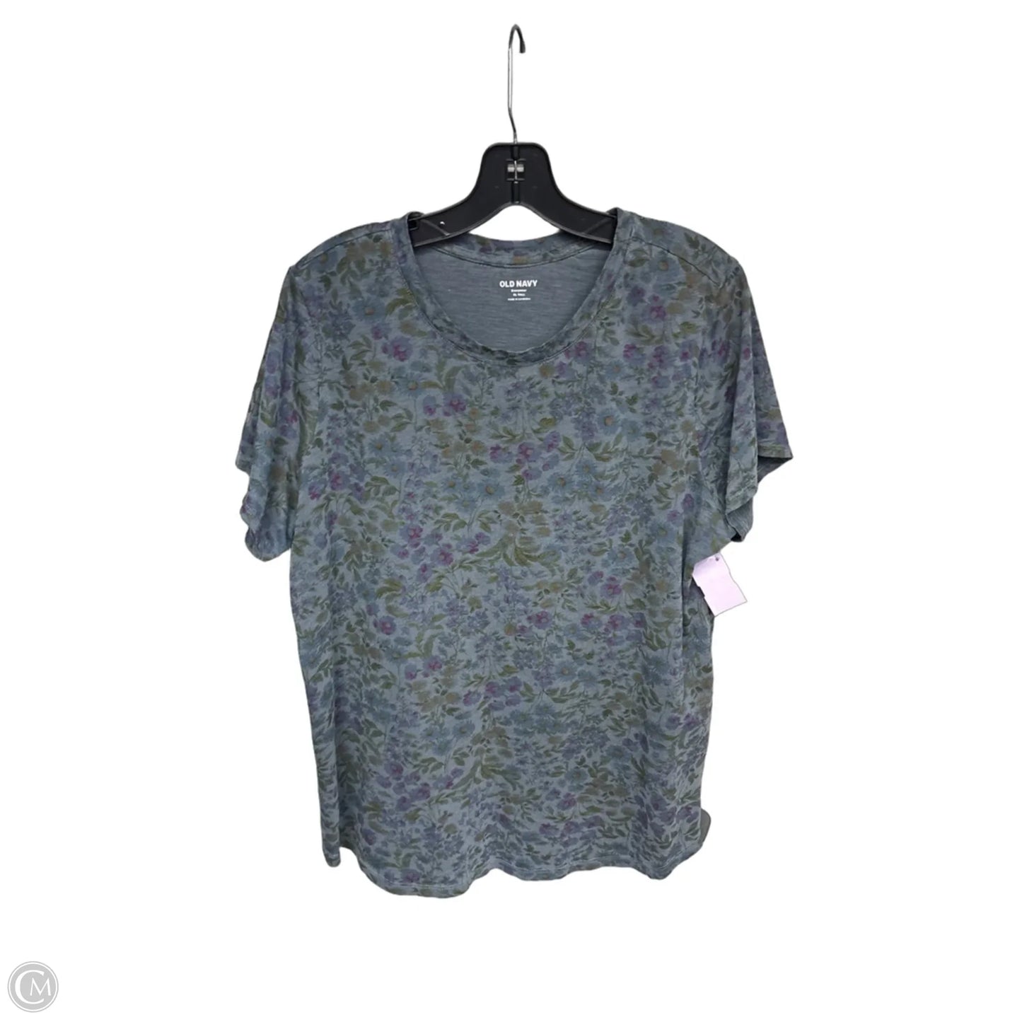 Top Short Sleeve By Old Navy In Floral Print, Size: Xl