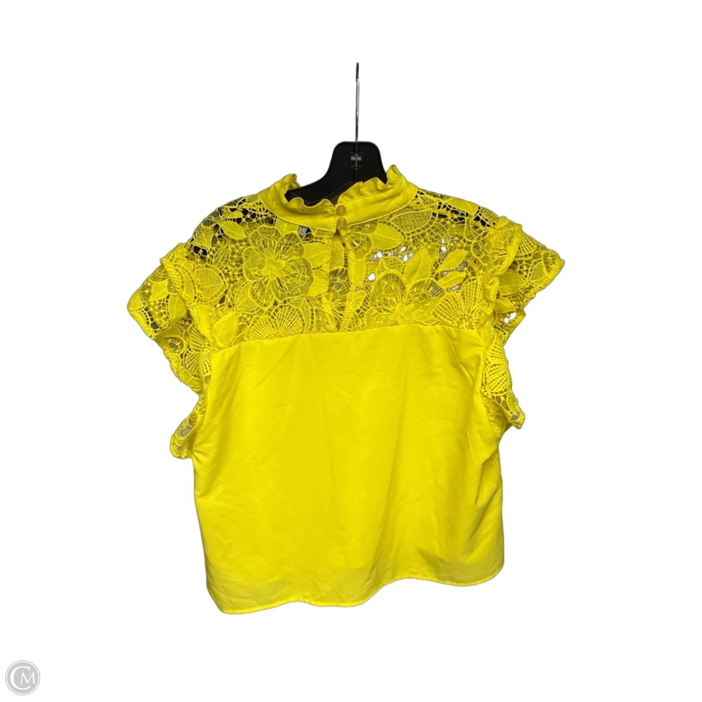 Top Short Sleeve By Clothes Mentor In Yellow, Size: Xl