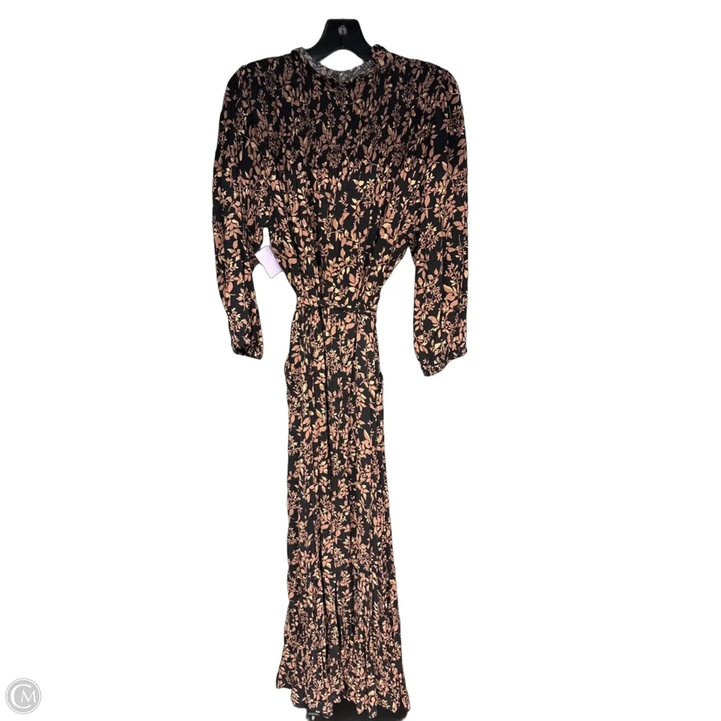 Dress Casual Maxi By Calvin Klein In Black & Brown, Size: 16