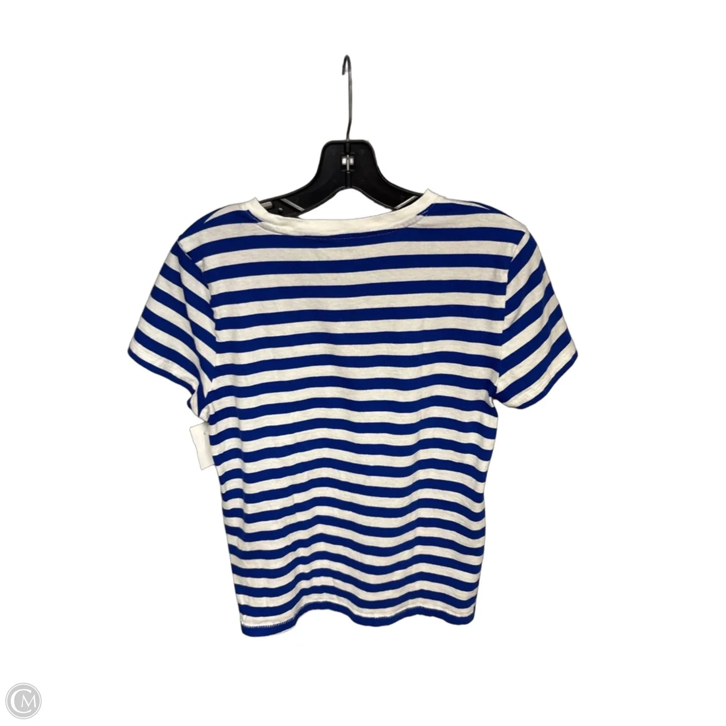 Top Short Sleeve By J. Crew In Blue & White, Size: S