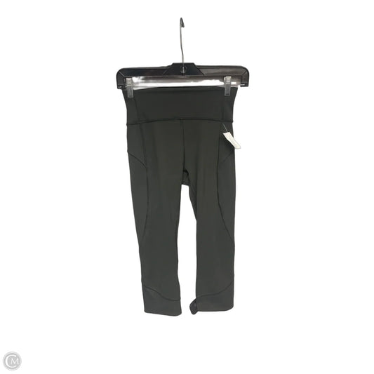 Athletic Capris By Lululemon In Green, Size: 4