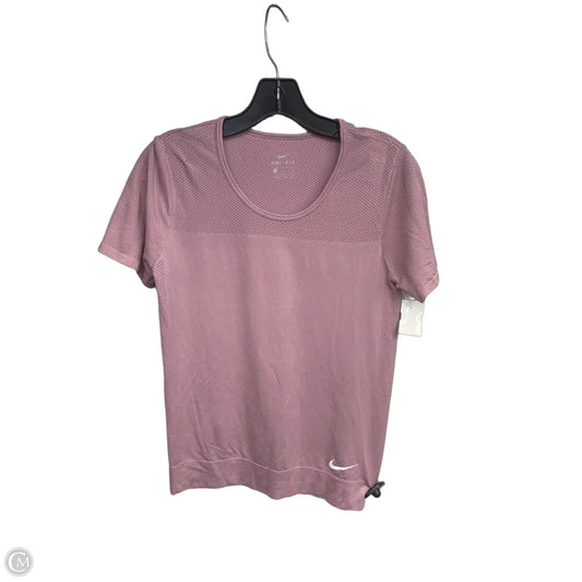 Athletic Top Short Sleeve By Nike In Purple, Size: M