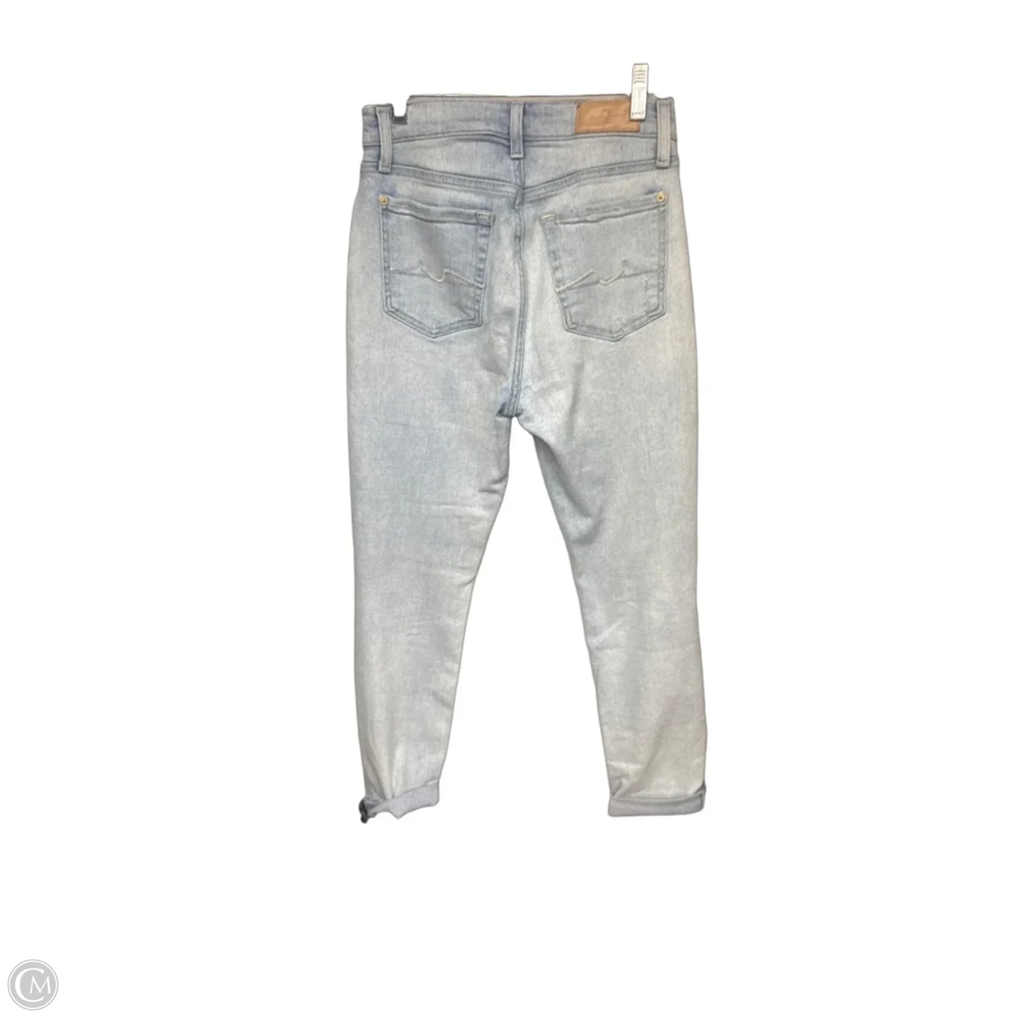 Jeans Straight By 7 For All Mankind In Blue Denim, Size: 0