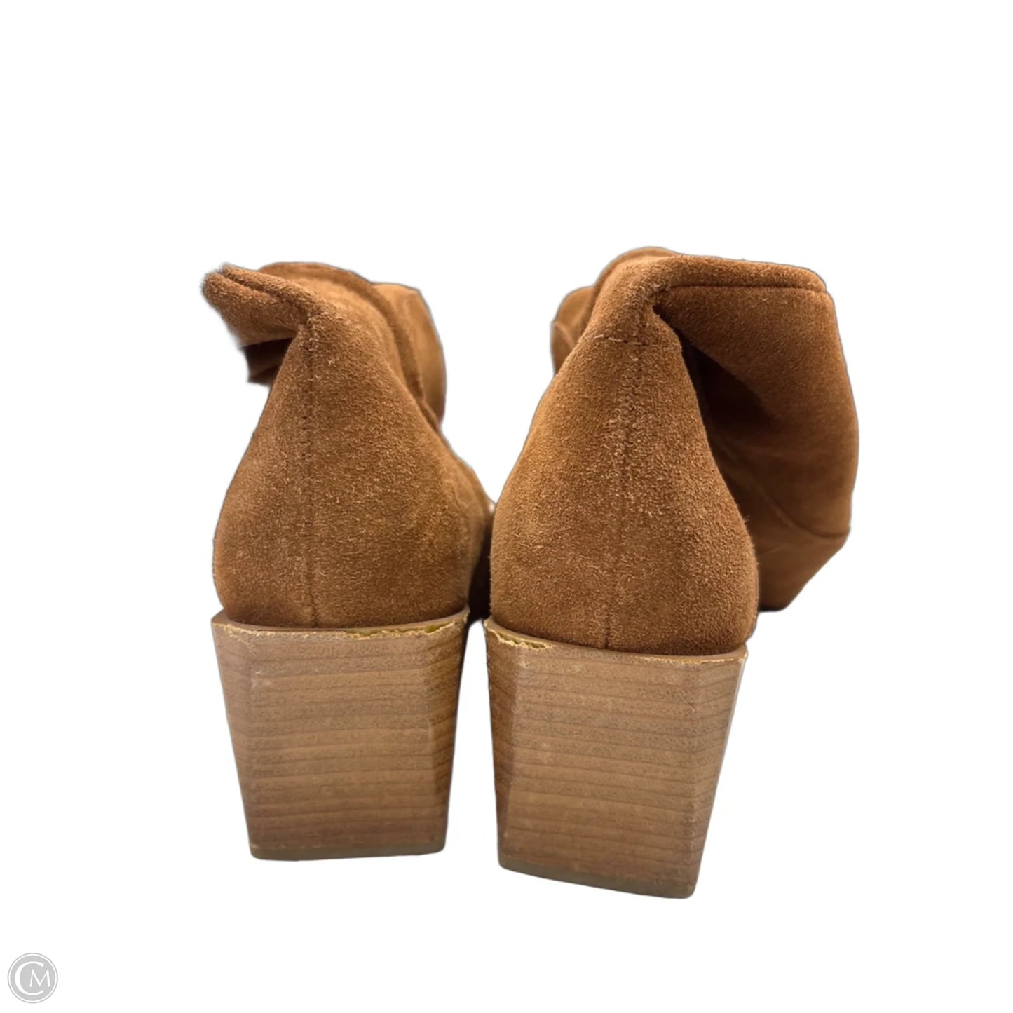 Boots Knee Heels By Clothes Mentor In Brown, Size: 7.5