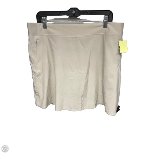Athletic Skort By Athleta In Beige, Size: 16