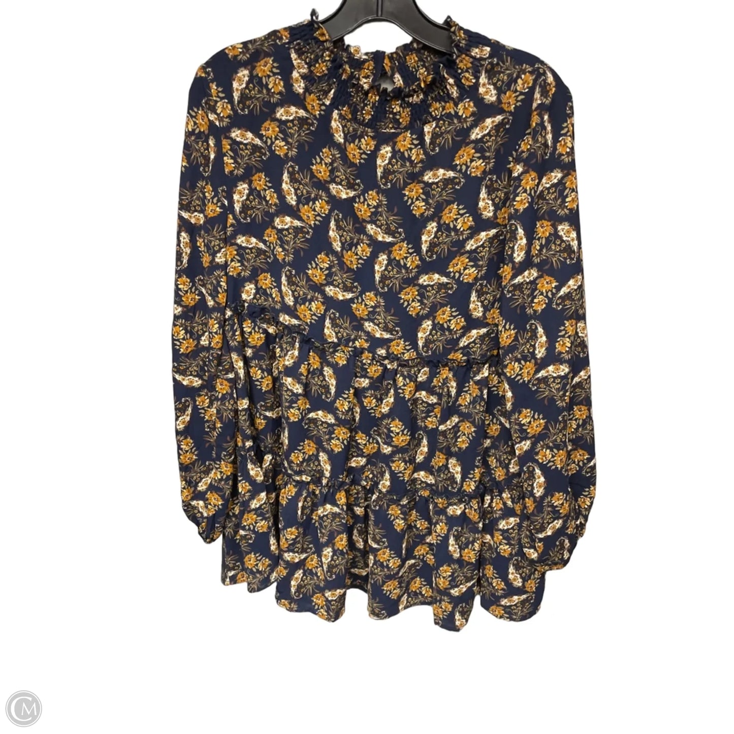 Top Long Sleeve By Hayden La In Navy, Size: S