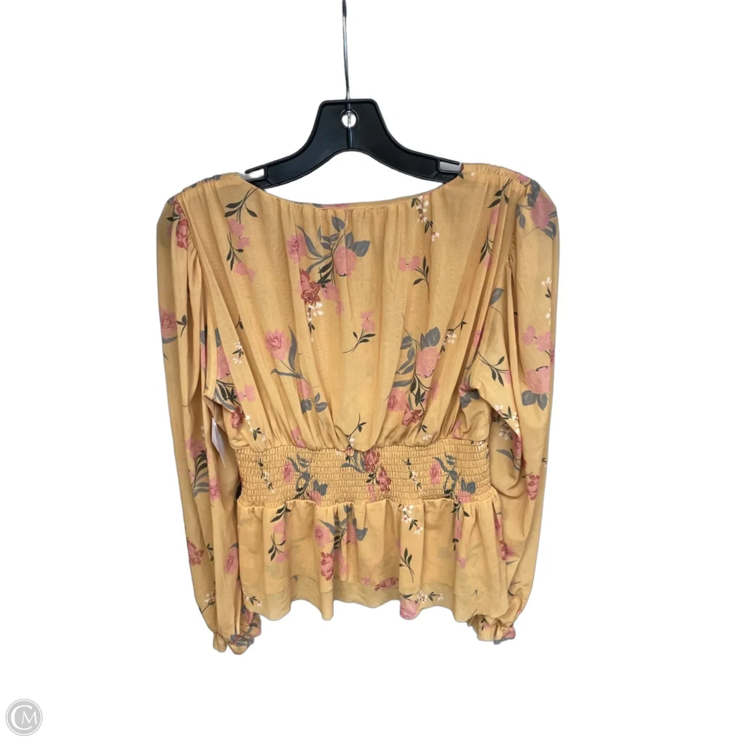 Blouse Long Sleeve By Dr2 In Yellow, Size: S
