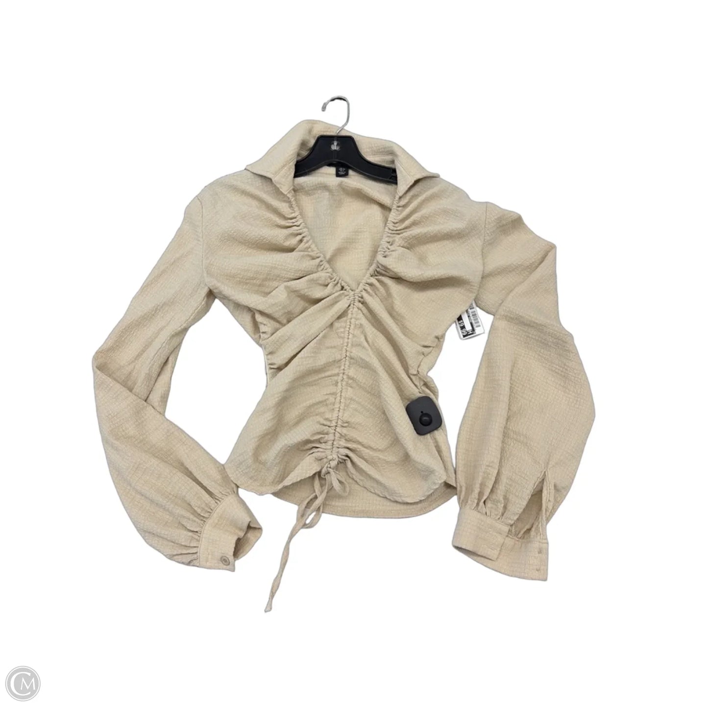Top Long Sleeve By Pretty Little Thing In Tan, Size: Xs