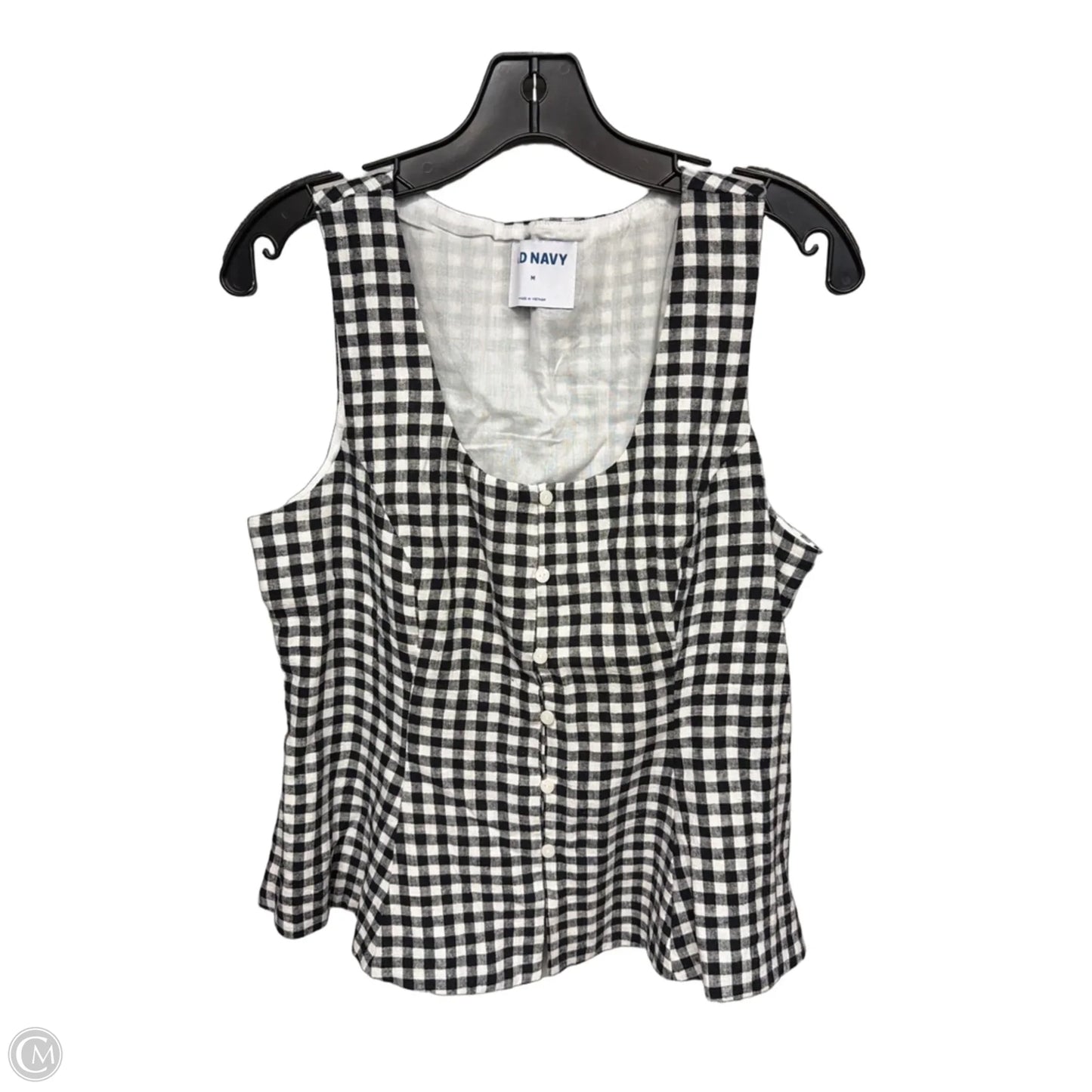 Top Sleeveless By Old Navy In Checkered Pattern, Size: M