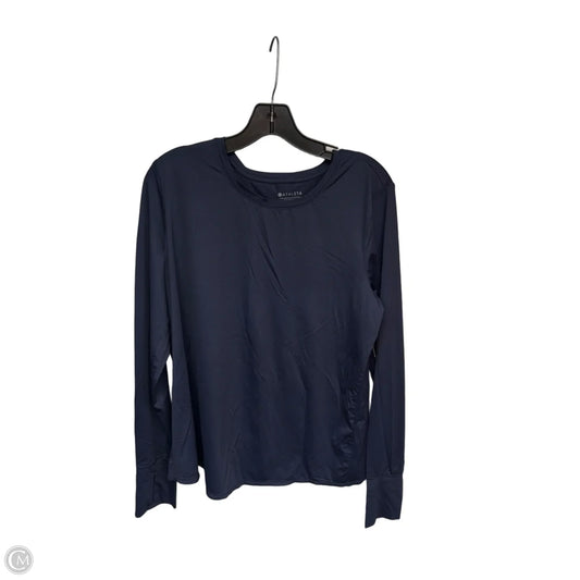 Athletic Top Long Sleeve Crewneck By Athleta In Navy, Size: L
