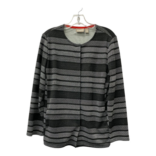 CARDIGAN by CHICOS In BLACK & GREY, Size: M