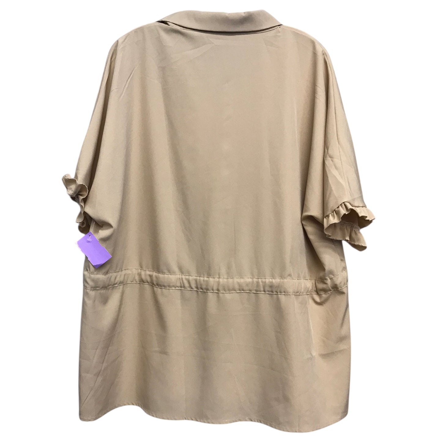 Top Ss By Shein In Tan, Size:2X