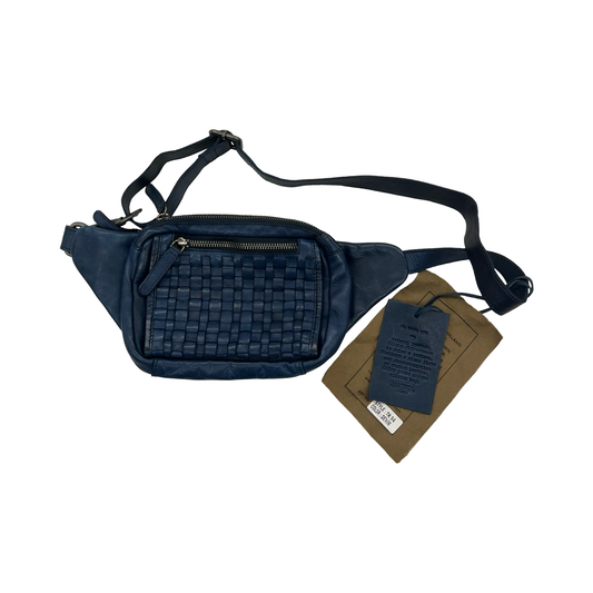 Belt Bag Leather By Clothes Mentor In Blue, Size:Small