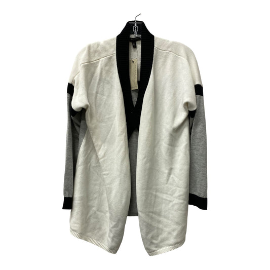 Sweater Cardigan By Banana Republic In Grey & White, Size:Mp