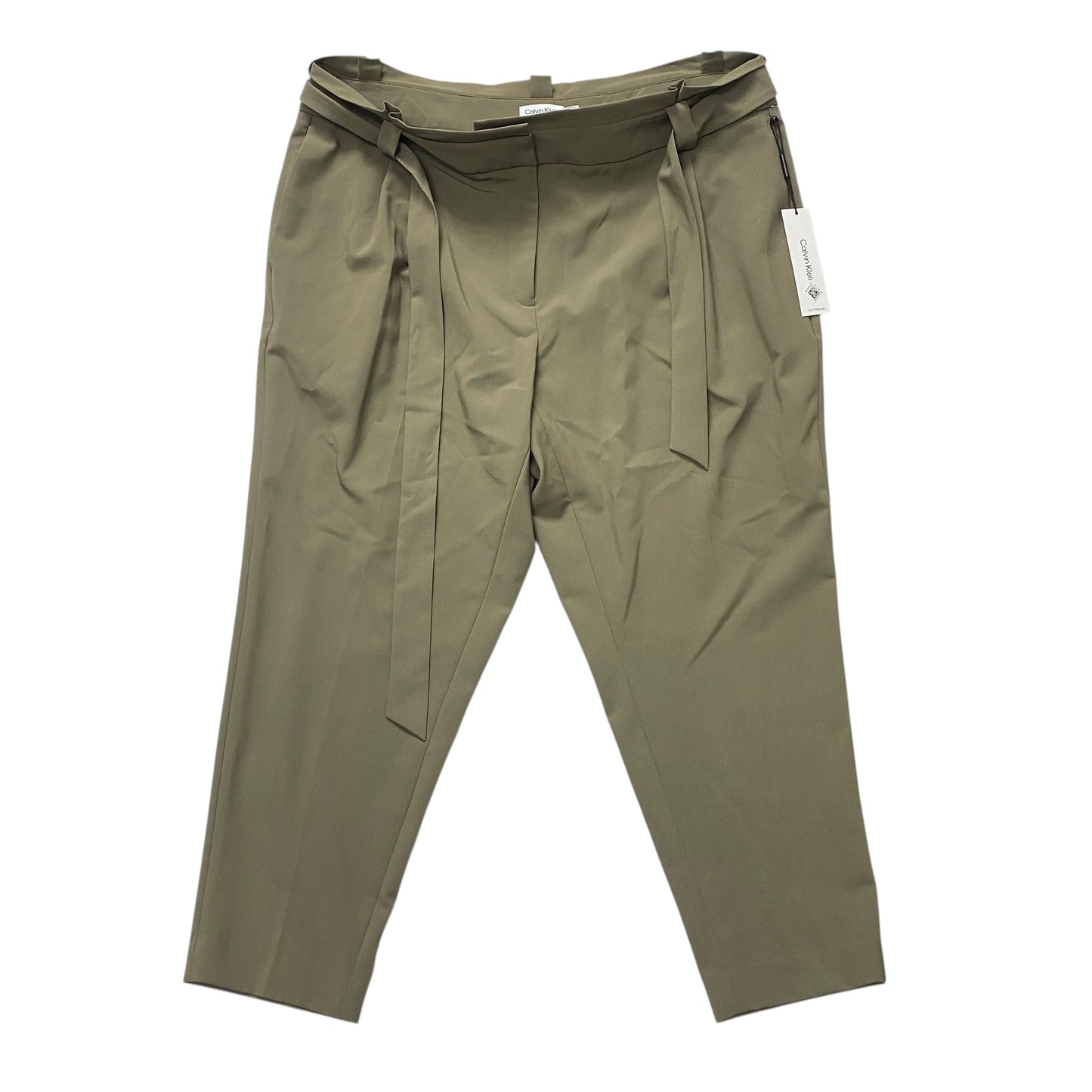 Pants Dress By Calvin Klein In Green, Size:18