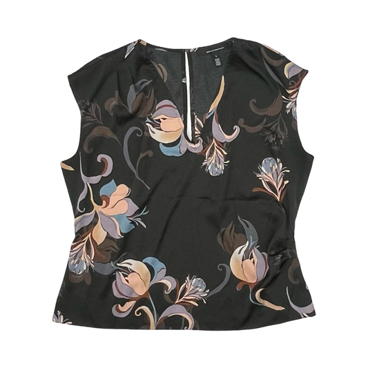 Blouse Sleeveless By White House Black Market In Black & Tan, Size:L