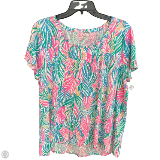 Top Short Sleeve Designer By Lilly Pulitzer In Pink, Size: Xxl