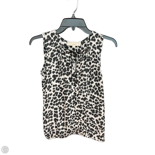 Top Sleeveless By Loft In Animal Print, Size: Xsp