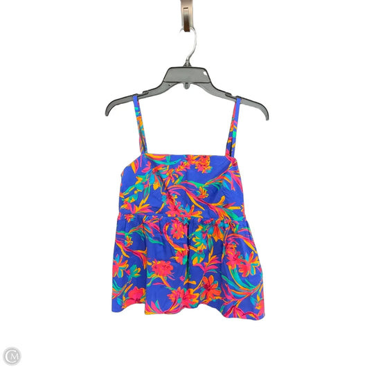 Top Sleeveless By J. Crew In Tropical Print, Size: M