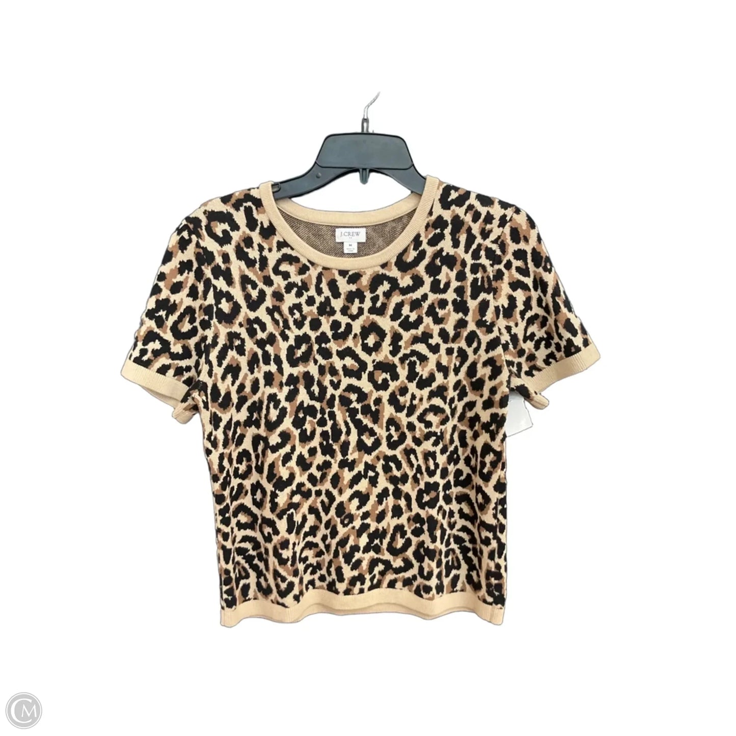Sweater Short Sleeve By J. Crew In Animal Print, Size: M