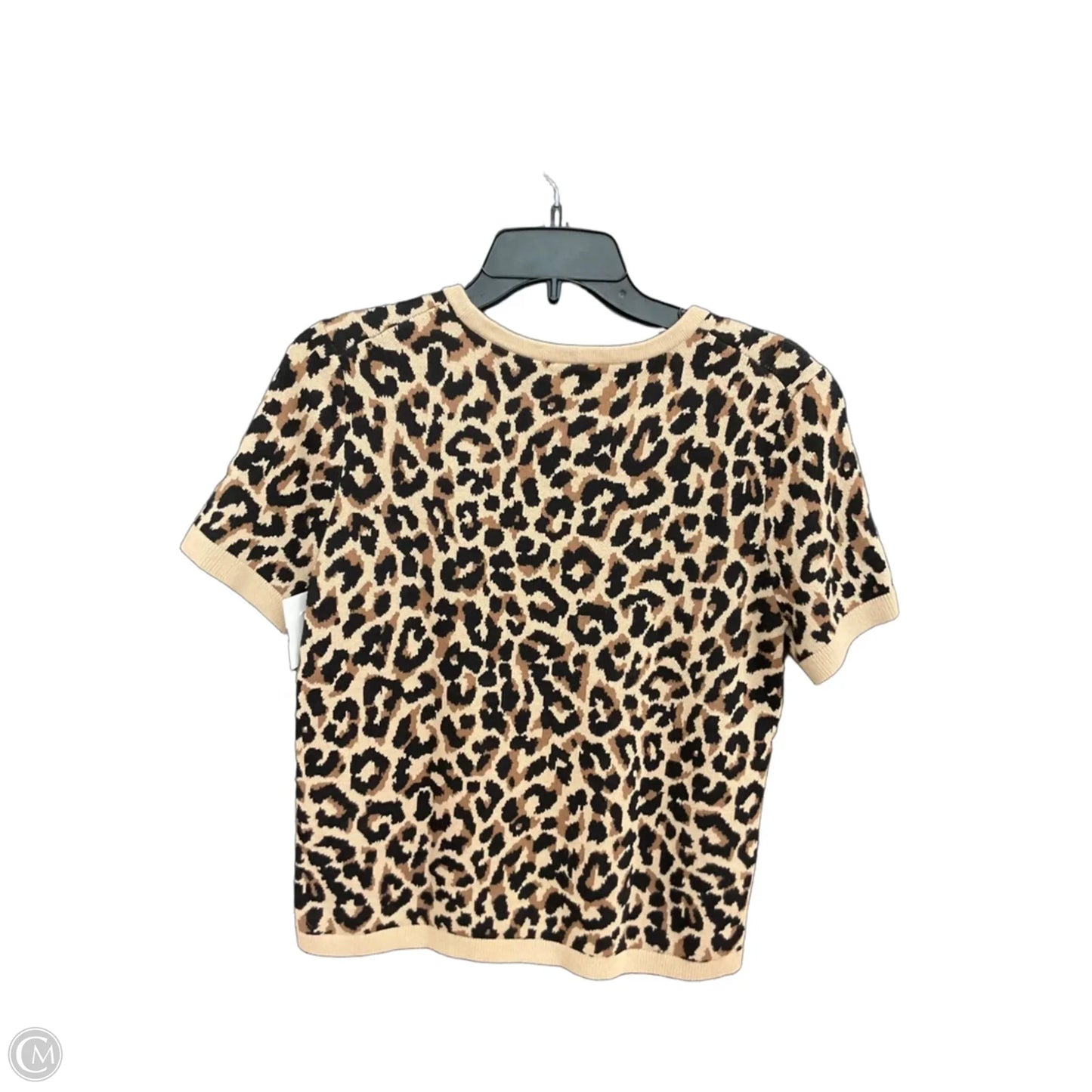 Sweater Short Sleeve By J. Crew In Animal Print, Size: M