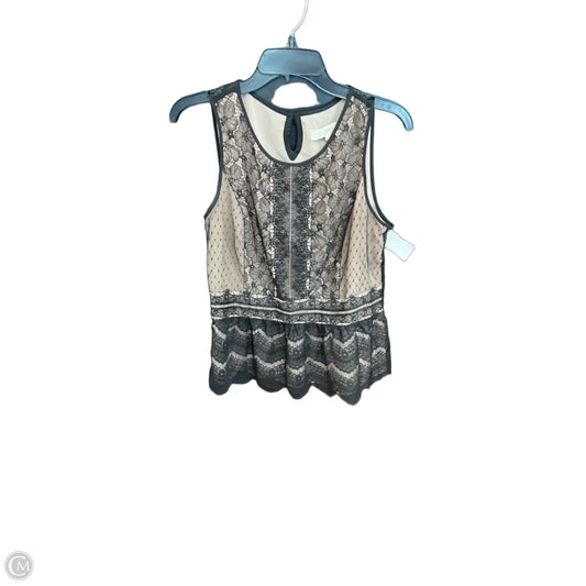 Top Sleeveless By Loft In Black, Size: M