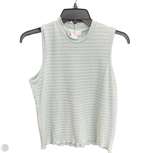 Top Sleeveless By Planet Gold In Green, Size: L