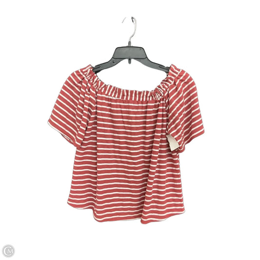 Top Short Sleeve By Everly In Striped Pattern, Size: L