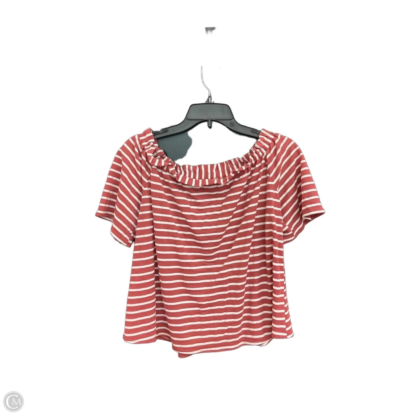 Top Short Sleeve By Everly In Striped Pattern, Size: L