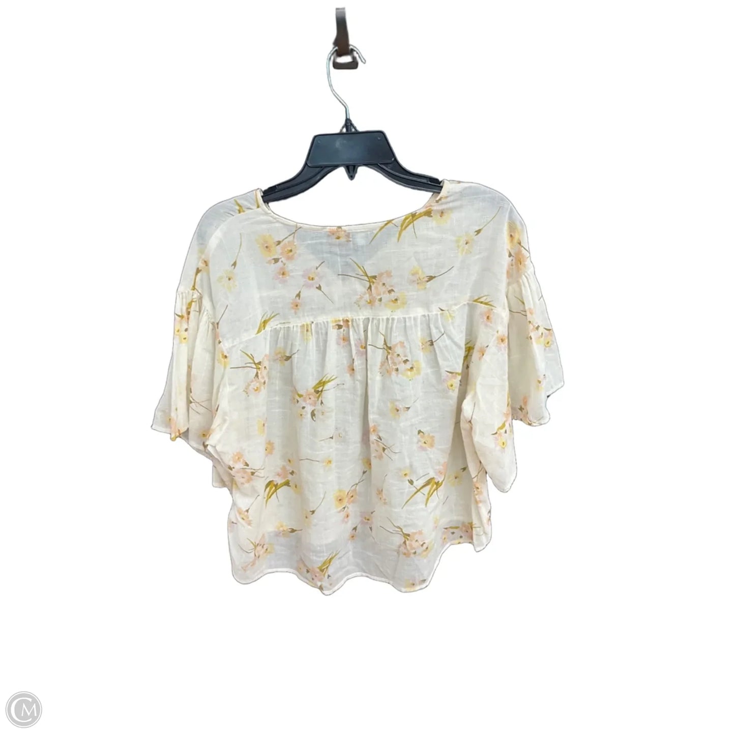 Top Short Sleeve By Madewell In Cream, Size: M