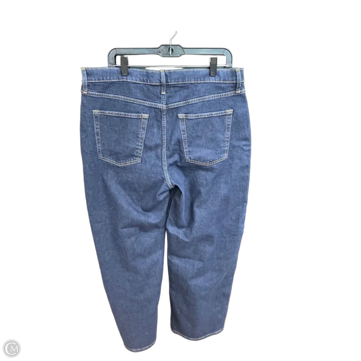 Jeans Straight By Gap In Blue Denim, Size: 14