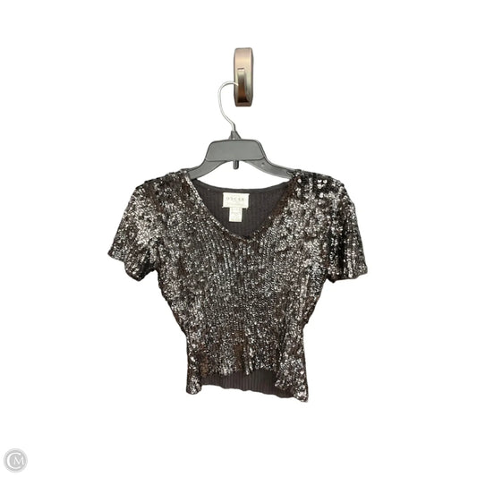 Top Short Sleeve Luxury Designer By Oscar De La Renta In Black, Size: S