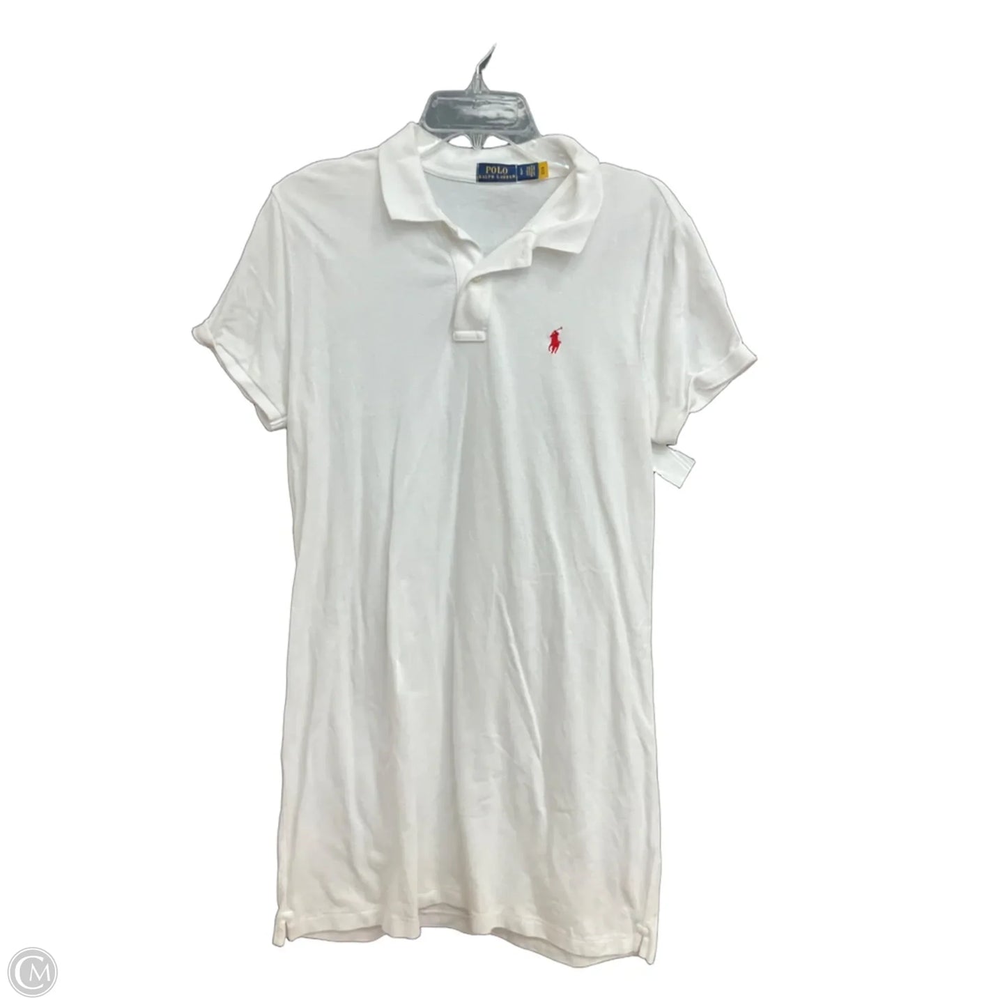 Dress Casual Midi By Polo Ralph Lauren In White, Size: L