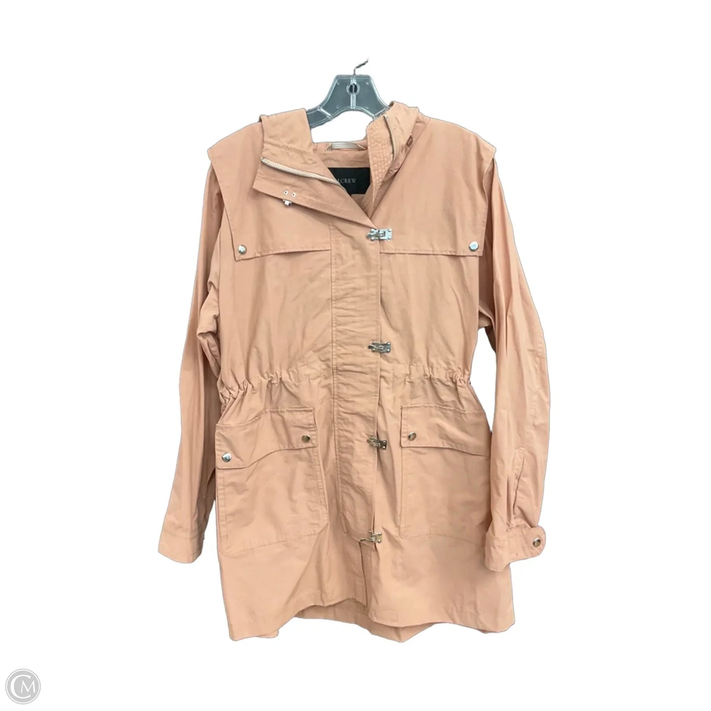 Jacket Windbreaker By J. Crew In Peach, Size: L