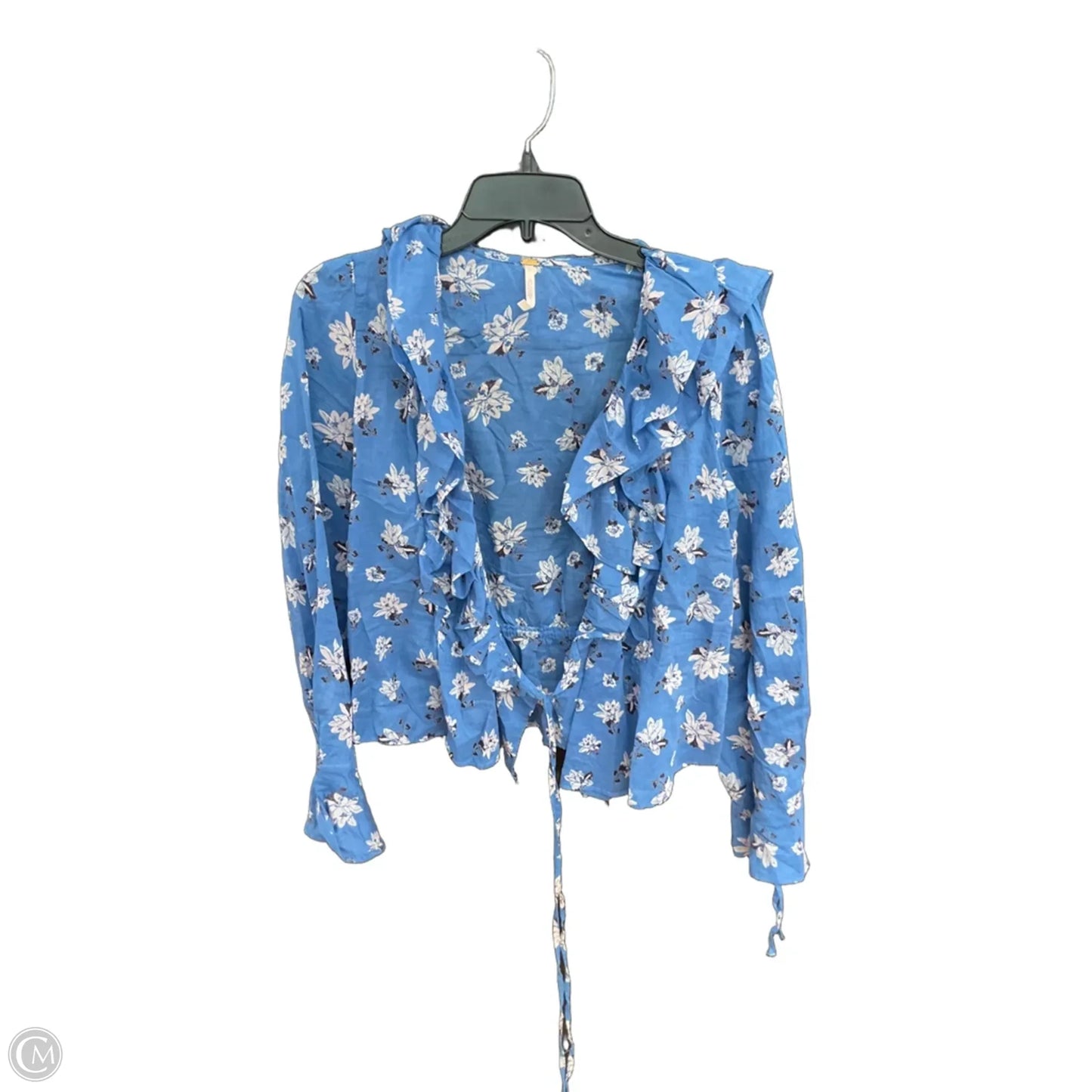 Top Long Sleeve By Free People In Blue, Size: S