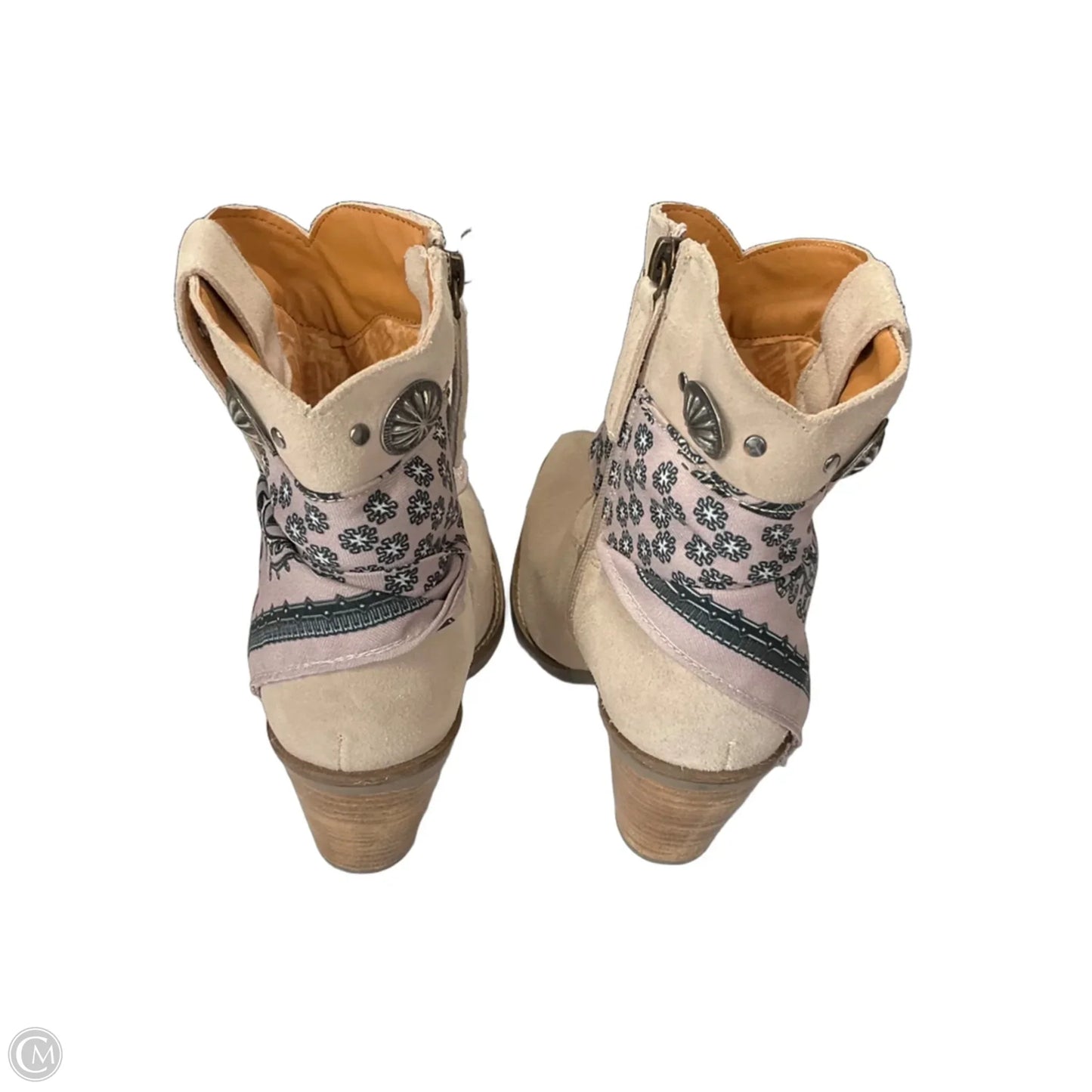 Boots Ankle Heels By Dingo In Tan, Size: 7.5