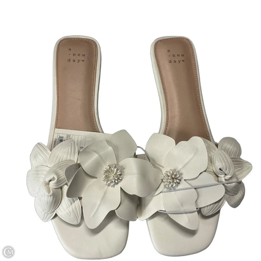 Sandals Flats By A New Day In White, Size: 8.5
