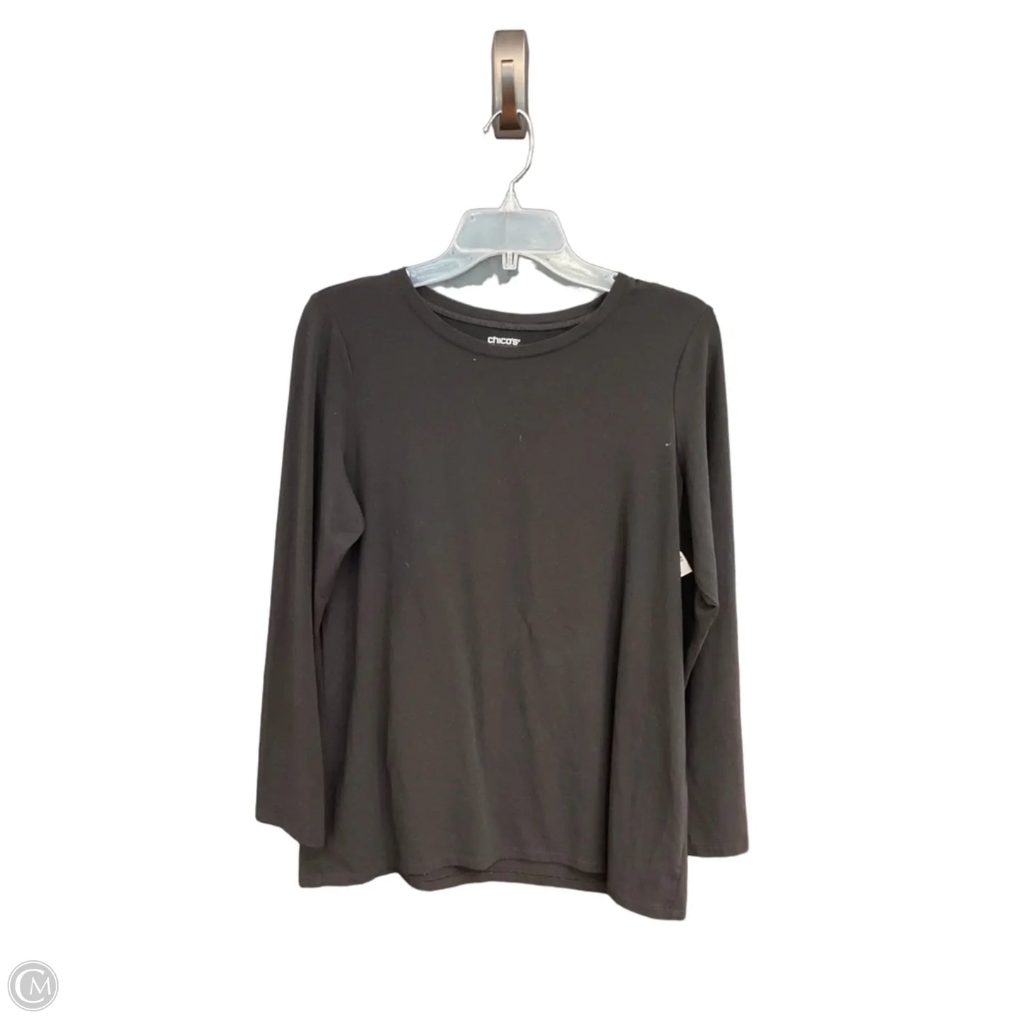 Top Long Sleeve Basic By Chicos In Black, Size: L