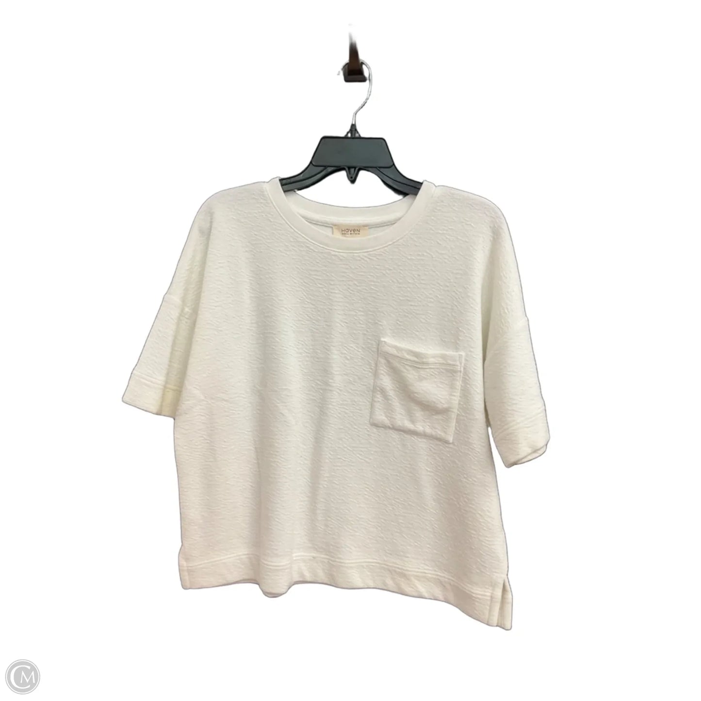 Top Short Sleeve By Haven In White, Size: M