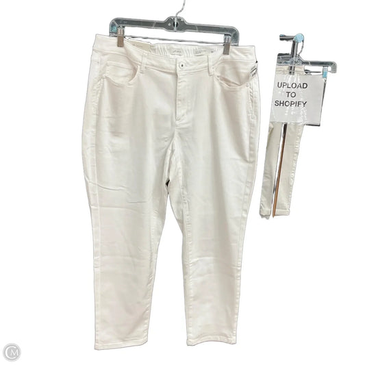 Jeans Straight By J. Jill In White Denim, Size: 18